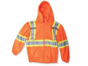 Orange Poly Hoodie w/Detachable Hood