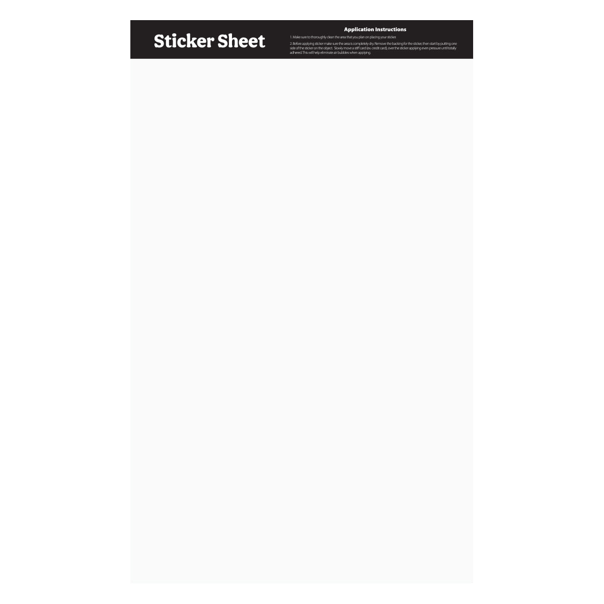 Sticket Sheet 11.5" X 7" Custom Shapes