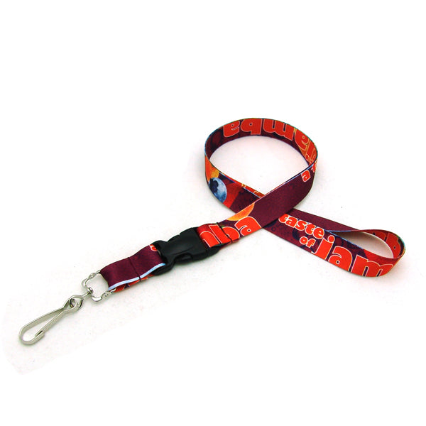 3/4" Digitally Sublimated Lanyard w/ Detachable Buckle