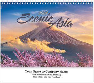 Scenic Asia Spiral Wall Calendar