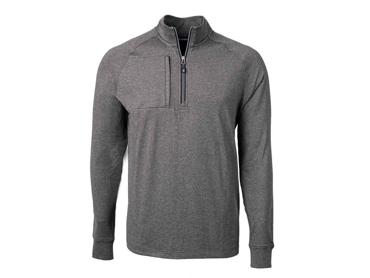 Cutter & Buck Adapt Eco Knit Heather Mens Big & Tall Quarter Zip Pullover
