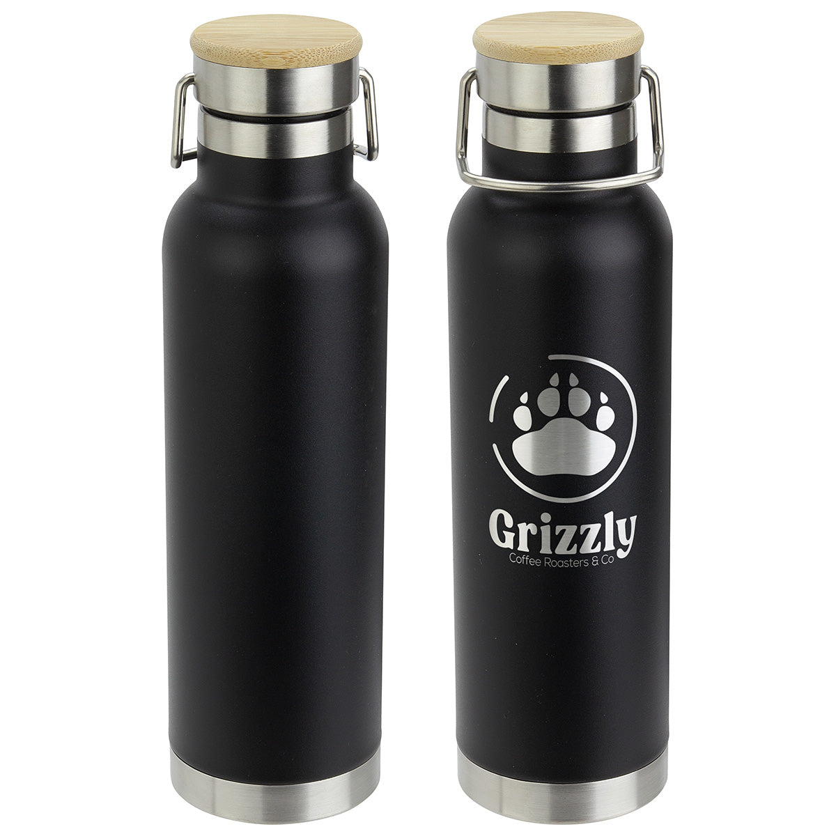 Cusano 22 oz Vacuum Insulated Stainless Steel Bottle with Bamboo Cap