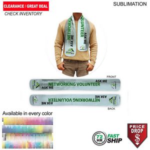 72 Hr Fast Ship - Ultra Soft and Smooth Microfleece Scarf, 6x50, Sublimated BOTH sides