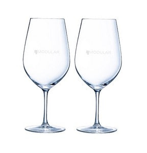 ~ Domain Bordeaux 26oz Chef & Sommelier crystalline wine glass Set of 2 in Raven gift box -Etched
