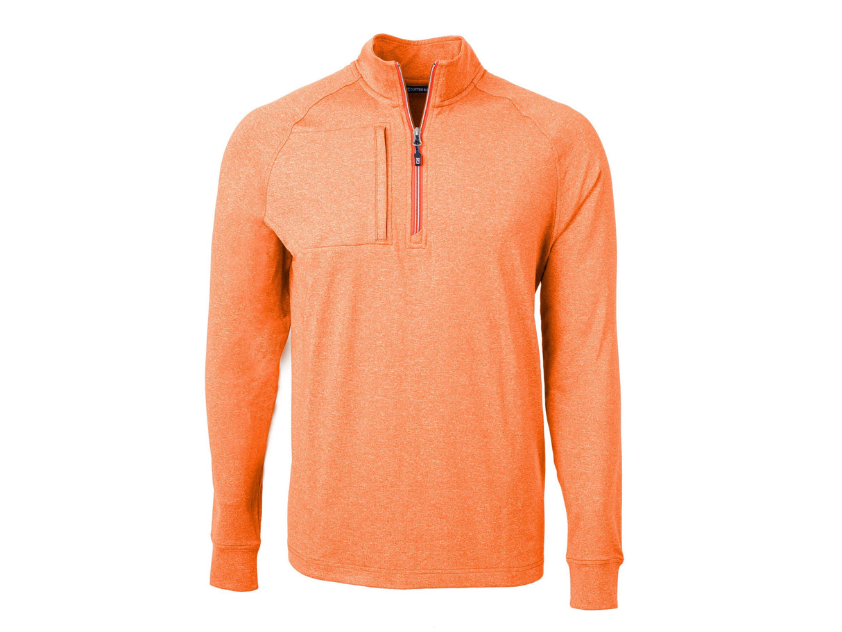 Cutter & Buck Adapt Eco Knit Heather Mens Big & Tall Quarter Zip Pullover