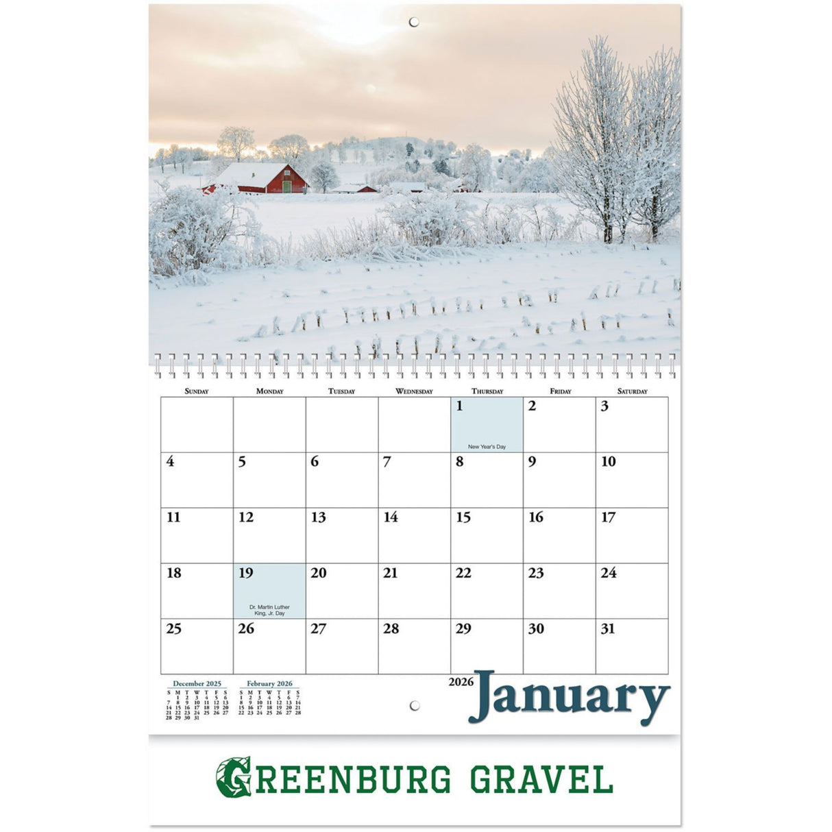 Country Memories Spiral Wall Calendar
