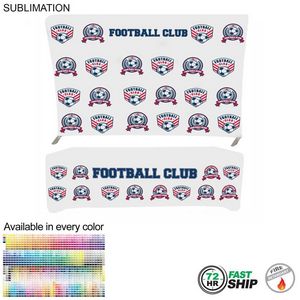 72 Hr Fast Ship - Tradeshow Booth Package Supreme, 10' EuroFit Display and 8' Sublimated Tablecloth