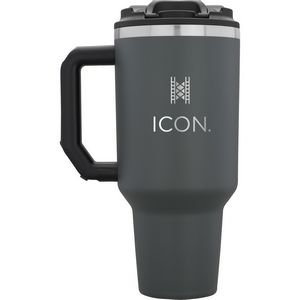 Charcoal Gray/Black/Silver Logo Back View