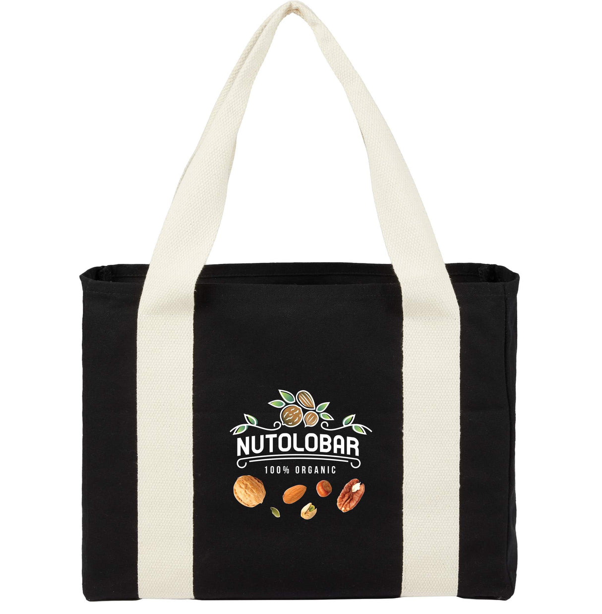 Black Cotton Tote w/ Cotton Handles