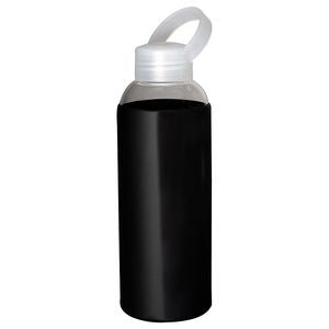 18 Oz. Glass Bottle w/Color Silicone Sleeve