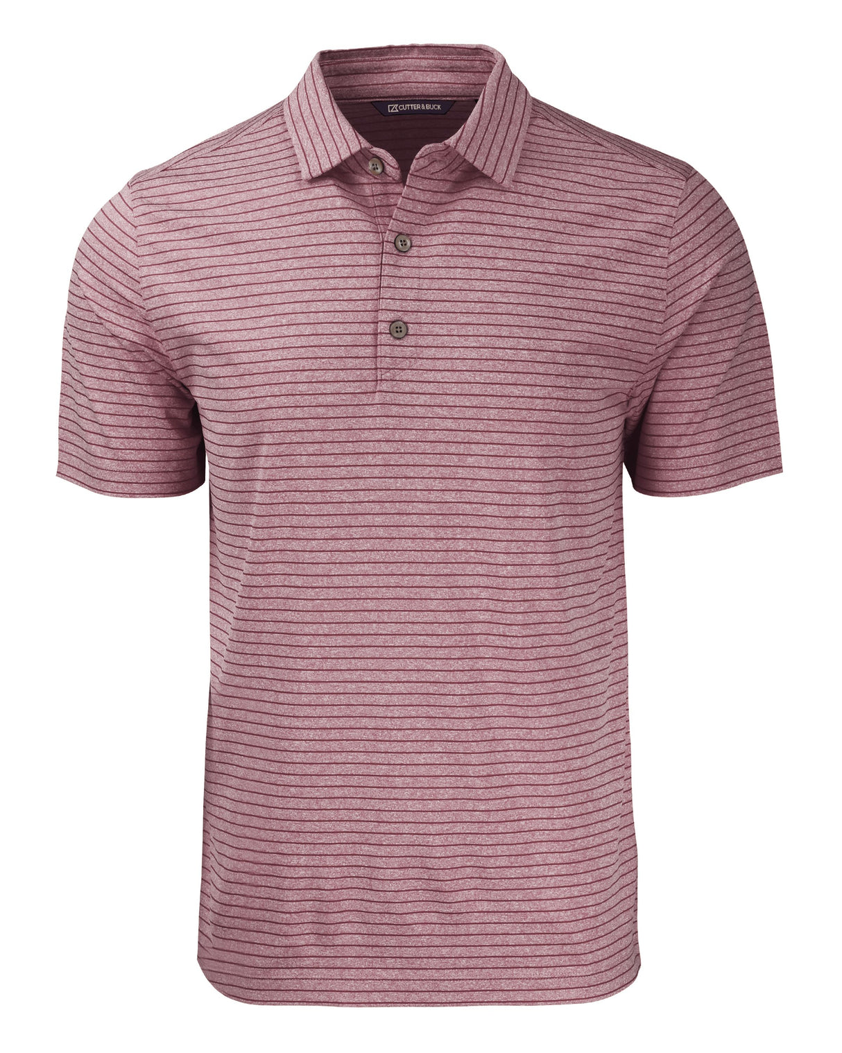 Cutter & Buck Forge Eco Heather Stripe Stretch Recycled Mens Big & Tall Polo
