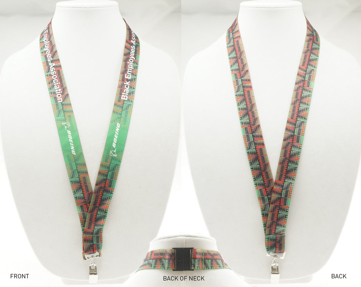 1" Digitally Sublimated Lanyard w/ Sew on Breakaway