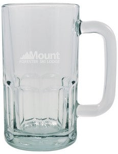 Beer Mug 20oz clear glass - Etched