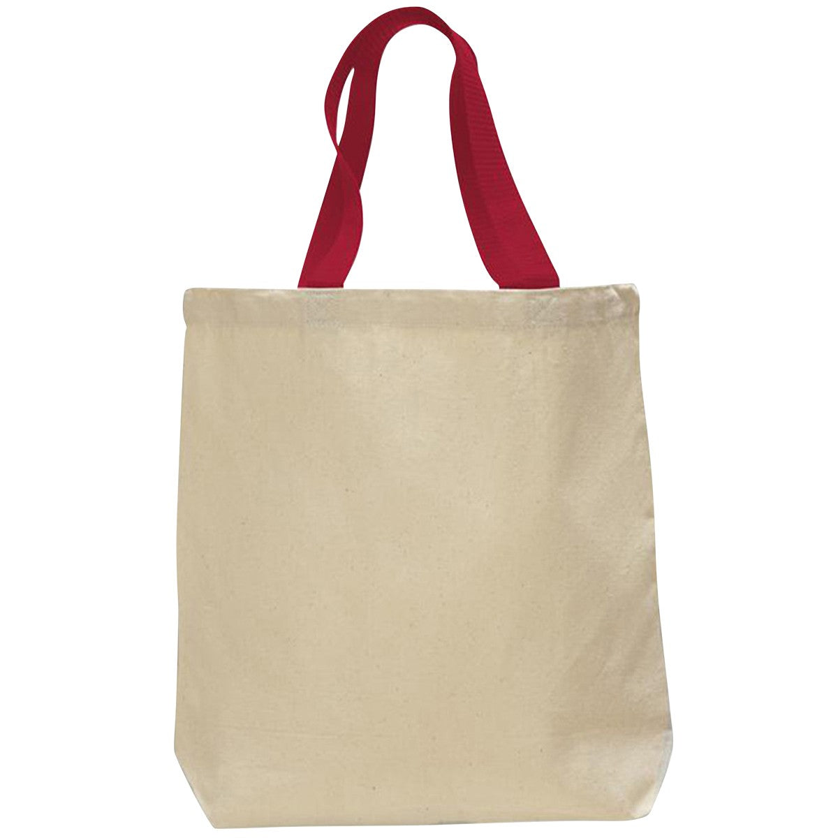 Q-Tees® 11L Canvas Tote with Contrast-Color Handles