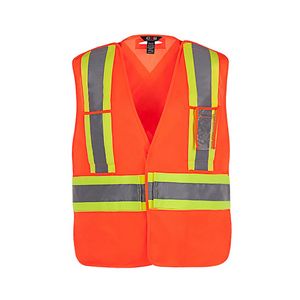 000945 Protector Adult Tricot Hi-Vis 5 Point Tear Away Vest