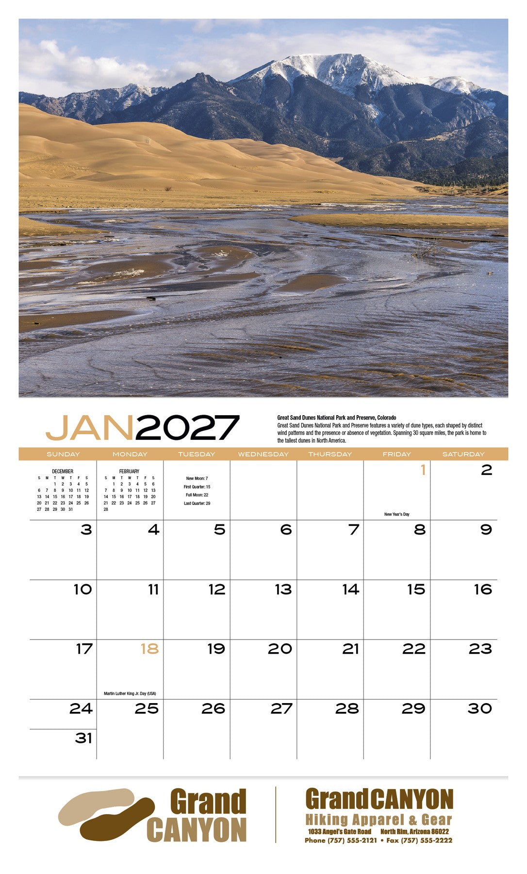 HotLine Products Earth Appointment Calendar - Stapled open image