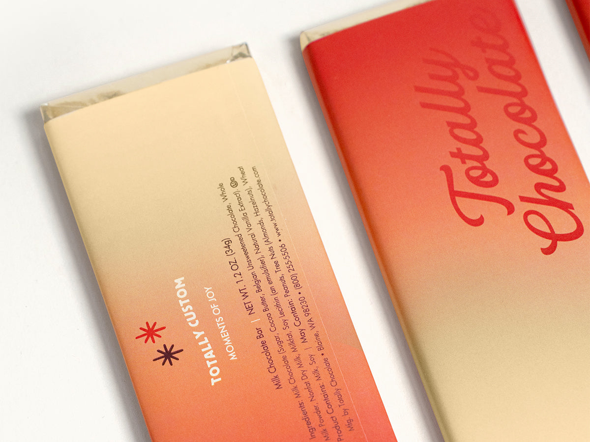 2"x 5" Brand Impact Custom Chocolate Wrapper Bar