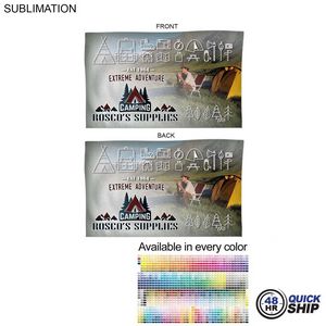48Hr Quick Ship - Microfiber Dri-lite Terry Branding Towel, 15x25, Sublimated Edge to Edge 2 sides