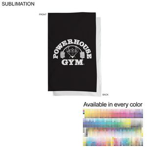 Gym, Workout, Fitness Towel in Plush and Soft Velour Terry Cotton Blend, 15x25, Sublimated 1 side.