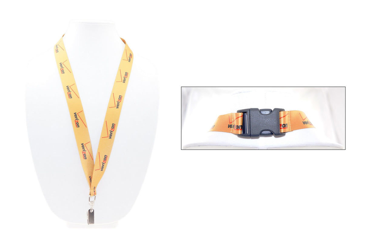 1" Digitally Sublimated Lanyard w/ Sew on Breakaway