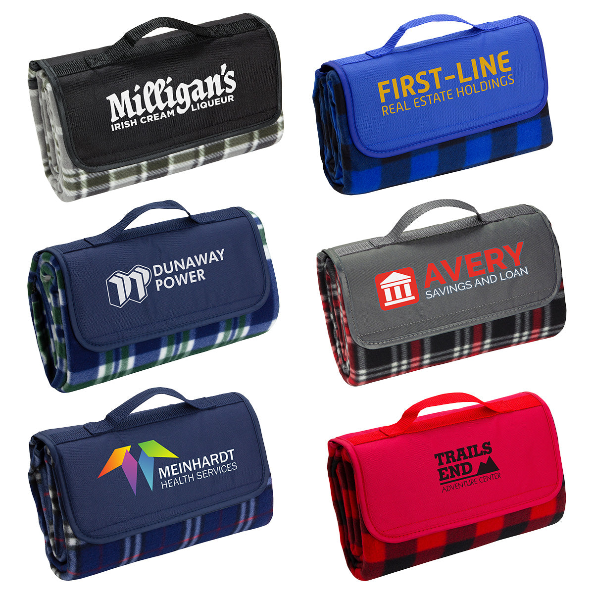 000621 Plaid Barrel Fleece Picnic Blanket