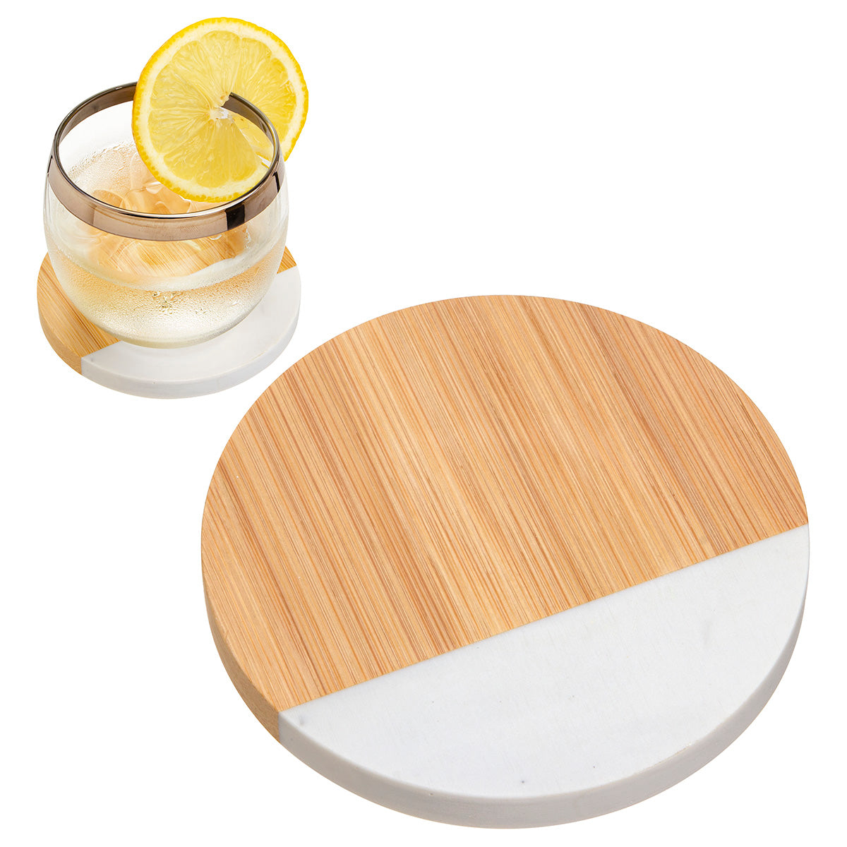 Bamboo/Marble Combo Coaster
