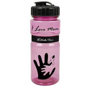 20 Oz. Sportster Bottle with Silicone Gripper Band w/ Push Pull Lid