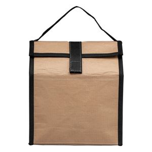 Natural - Woven Paper Cooler Lunch Bag