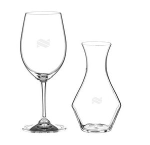 ~ Wine for One - RIEDEL Mini Decanter and Ellanico wine glass set in an Ovation Gift box - Etched