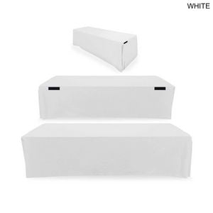 48 Hr Quick Ship - Sublimated Convertible Table Cloth, Converts from 8' to 6', Drape style, 4 sided