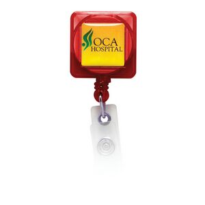 000757 Retractable Badge Holder with Full Color Process Domed Imprint