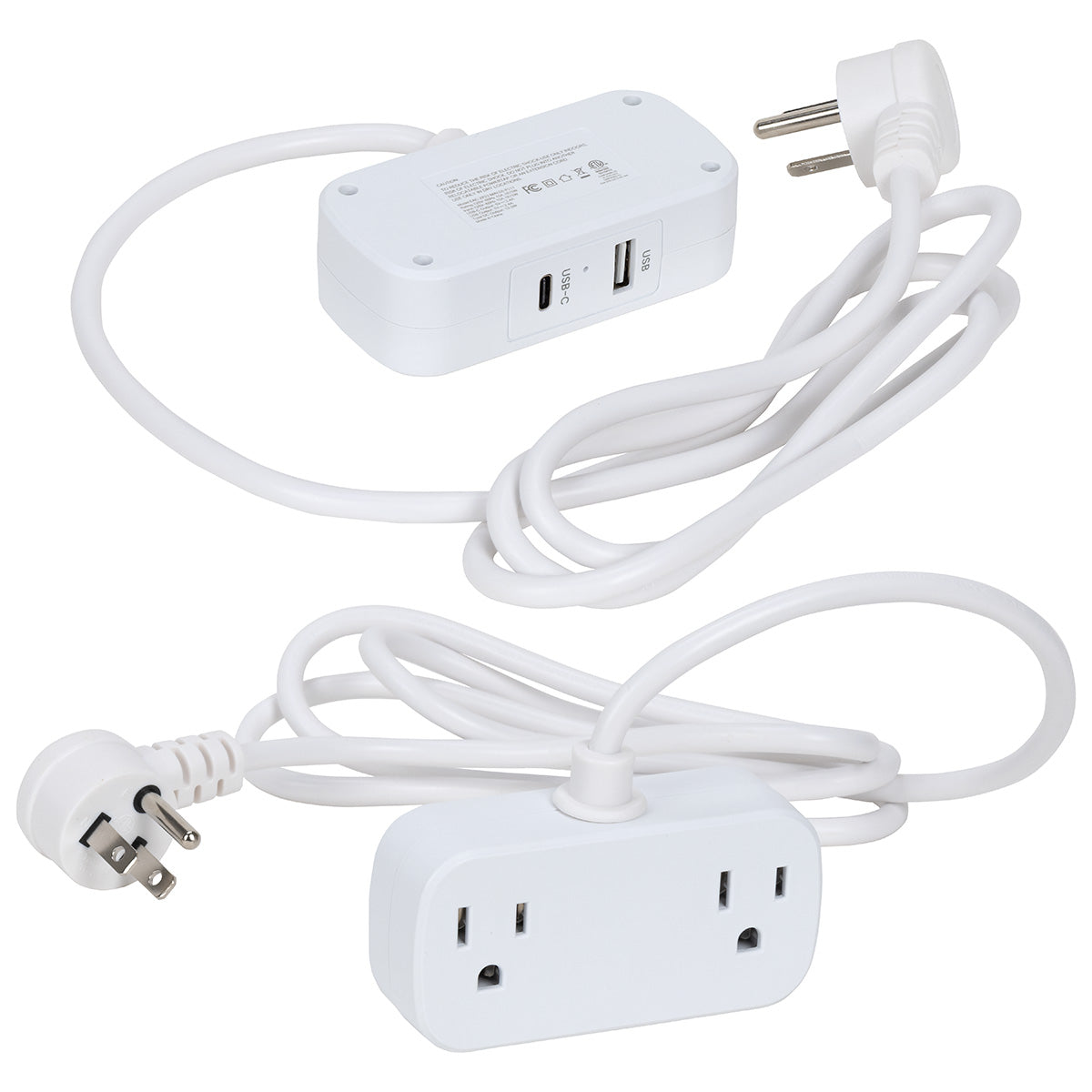 Zip 5 Ft. Power Strip with Type-C, USB & AC Outlets