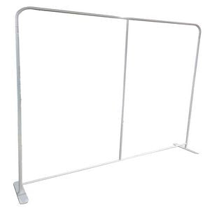 000588 Tradeshow Booth Package Supreme, 10' EuroFit Wall Display and PREMIUM 8' Sublimated Tablecloth