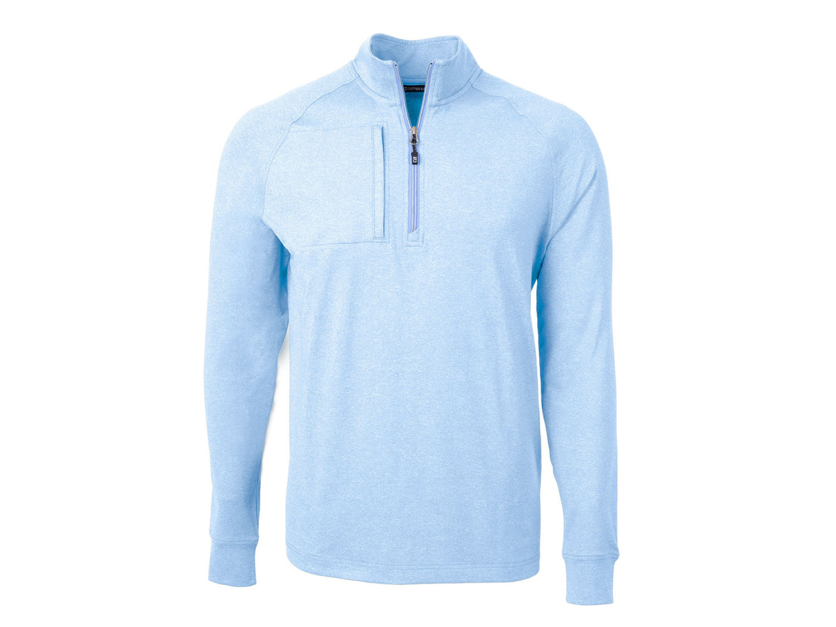 Cutter & Buck Adapt Eco Knit Heather Mens Big & Tall Quarter Zip Pullover