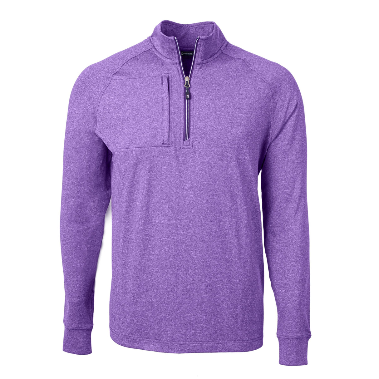 Cutter & Buck Adapt Eco Knit Heather Mens Quarter Zip Pullover