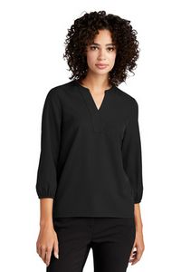 MERCER+METTLE™ Women's Stretch Crepe 3/4-Sleeve Blouse