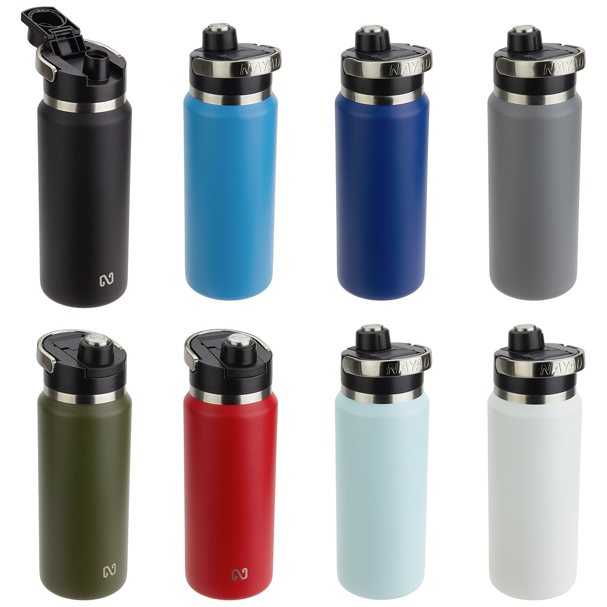 NAYAD® Traveler 26 oz Stainless Double-wall Bottle with Twist-Top Spout