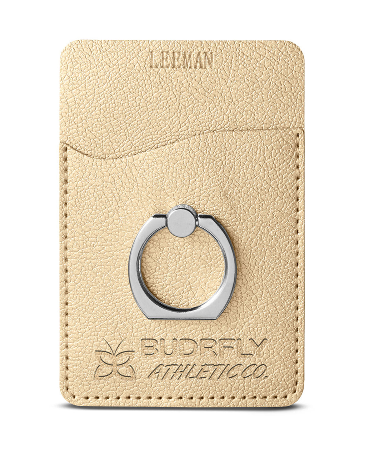 Leeman Shimmer Card Holder w/Metal Ring Phone Stand