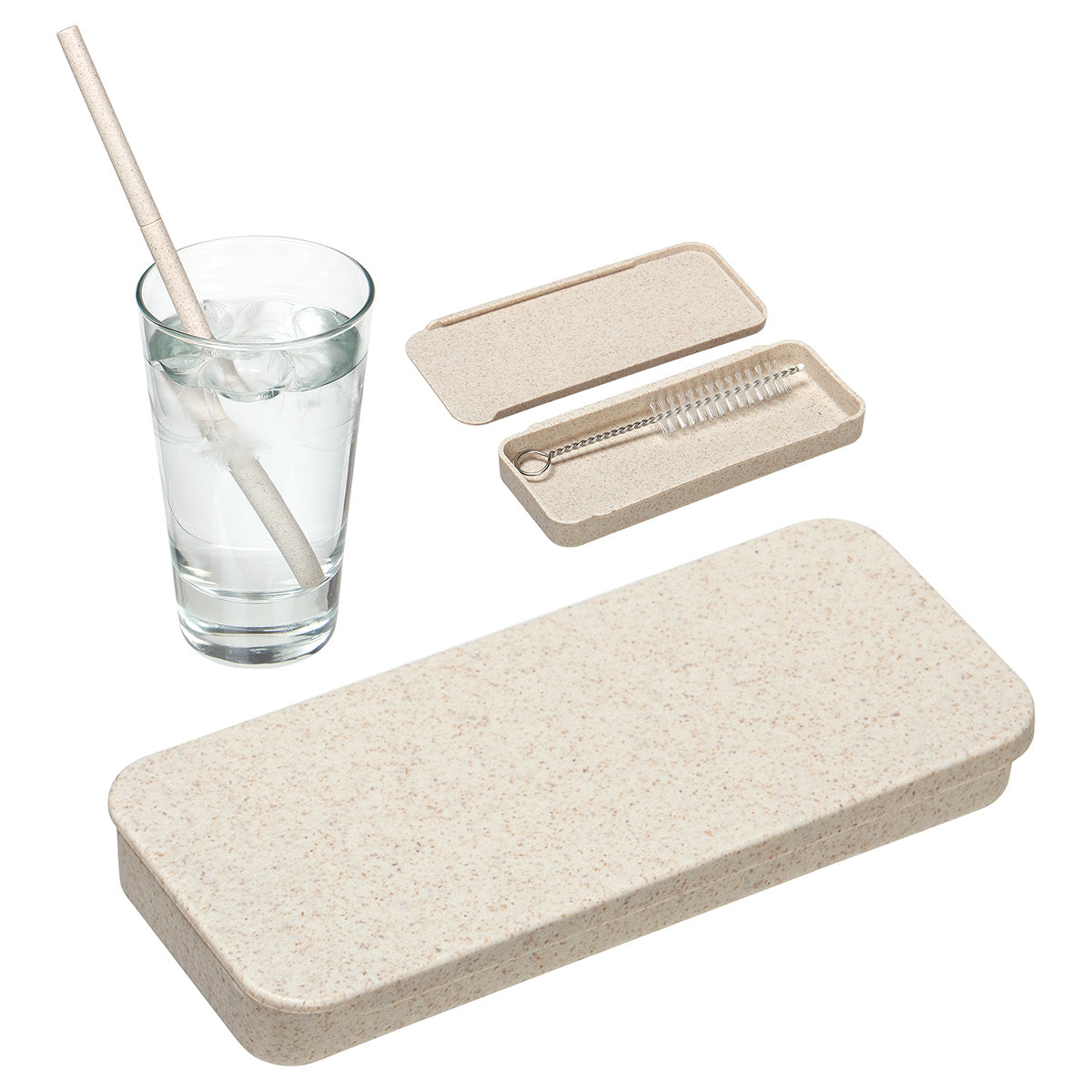 Eco Wheat Straw Kit With Cleaning Brush