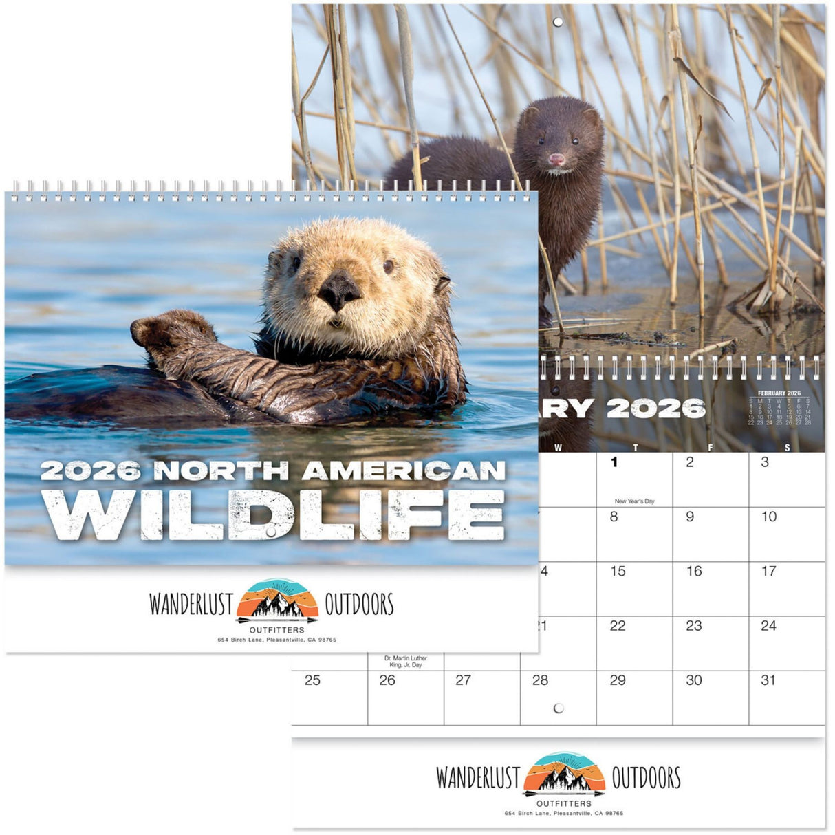 Full Colour North America Wildlife Spiral Calendar
