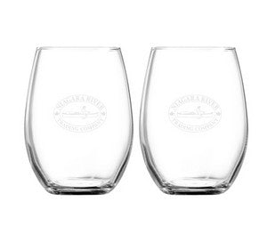 ~ Blossom 14.75oz Chef & Sommelier stemless set of 2 in a Mystique gift box - Etched
