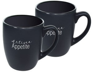 ~Cottager 12oz black mug S/2 in Mystique gift box