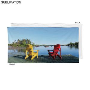 48 Hr Quick Ship - Stock Design Sublimated Plush and Soft Velour Terry Beach Towel, 30x60