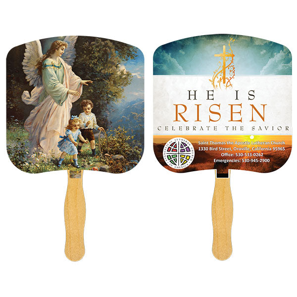 Religious Hand Fan/ Guardian Angel