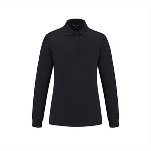 Birdie Ladies Long Sleeve Pique Mesh Polo Shirt