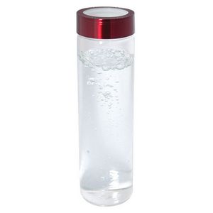 Clear Glass (bottle) Red (lid)