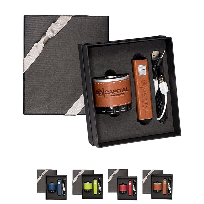 Tuscany™ Power Bank & Wireless Speaker Gift Set
