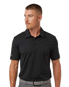Adidas® Textured Stripe Polo Shirt