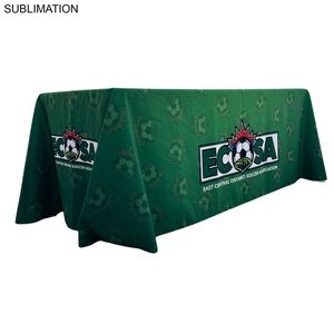 000547 Sublimated Table Cloth for 6' table, Drape style, 4 sided, Closed Back