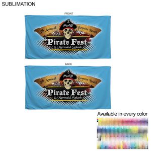 Absorbent Microfiber Dri-Lite Terry Beach, Shower Towel, 30x60, Sublimated Edge to Edge 2 sides